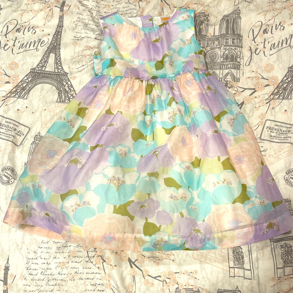 Gymboree 2015 watercolor floral dress 3T